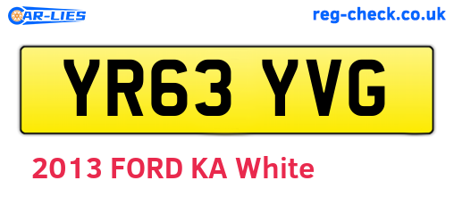 YR63YVG are the vehicle registration plates.