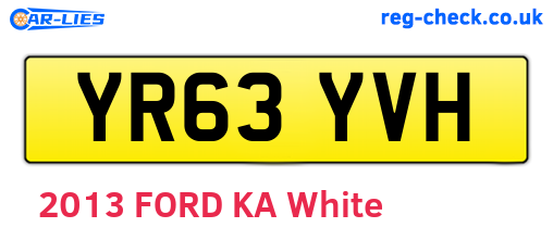 YR63YVH are the vehicle registration plates.