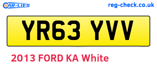 YR63YVV are the vehicle registration plates.