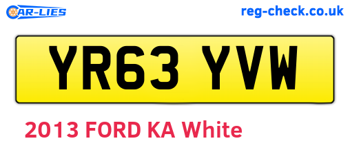 YR63YVW are the vehicle registration plates.