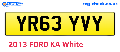 YR63YVY are the vehicle registration plates.