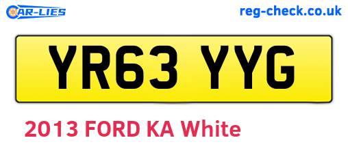 YR63YYG are the vehicle registration plates.