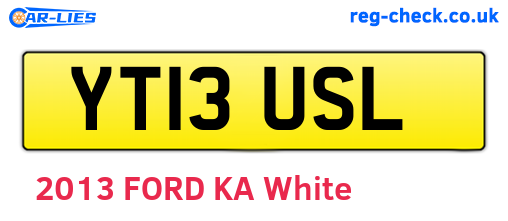 YT13USL are the vehicle registration plates.