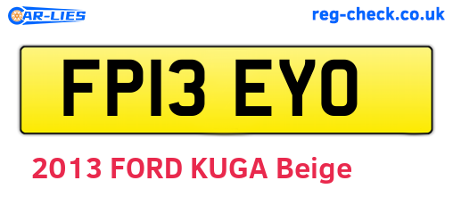 FP13EYO are the vehicle registration plates.