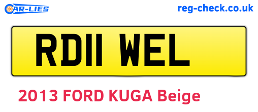 RD11WEL are the vehicle registration plates.