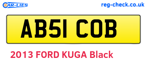 AB51COB are the vehicle registration plates.