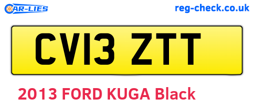 CV13ZTT are the vehicle registration plates.