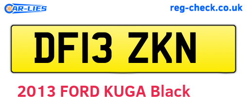 DF13ZKN are the vehicle registration plates.
