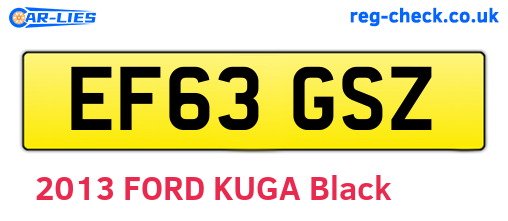EF63GSZ are the vehicle registration plates.