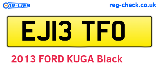 EJ13TFO are the vehicle registration plates.