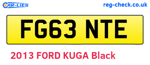 FG63NTE are the vehicle registration plates.