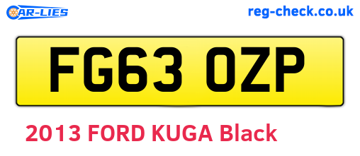FG63OZP are the vehicle registration plates.