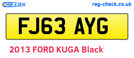 FJ63AYG are the vehicle registration plates.
