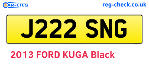J222SNG are the vehicle registration plates.