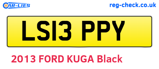 LS13PPY are the vehicle registration plates.