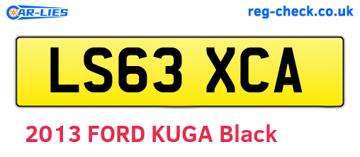 LS63XCA are the vehicle registration plates.