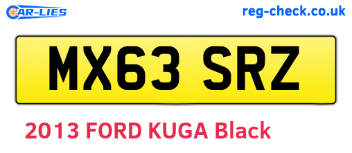 MX63SRZ are the vehicle registration plates.