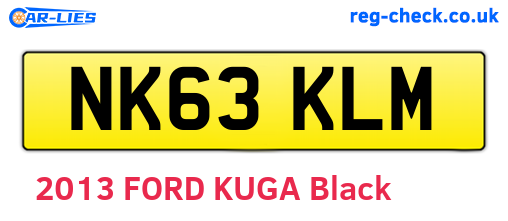 NK63KLM are the vehicle registration plates.