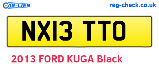 NX13TTO are the vehicle registration plates.