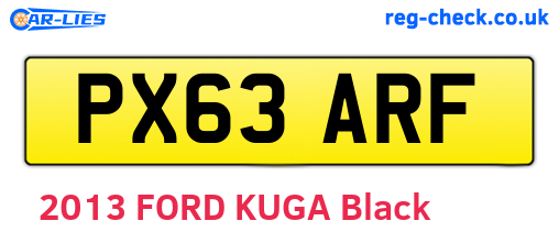 PX63ARF are the vehicle registration plates.