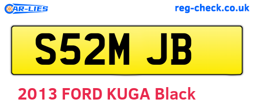 S52MJB are the vehicle registration plates.