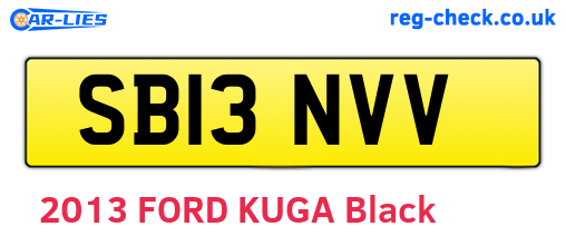 SB13NVV are the vehicle registration plates.