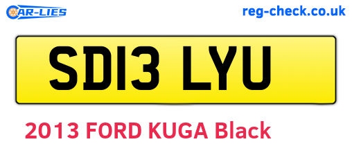 SD13LYU are the vehicle registration plates.