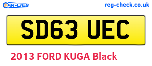 SD63UEC are the vehicle registration plates.