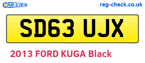 SD63UJX are the vehicle registration plates.