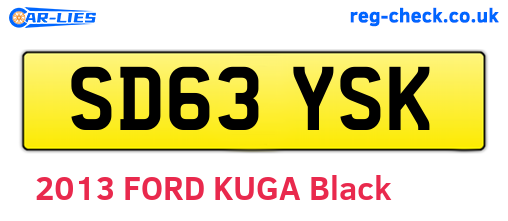 SD63YSK are the vehicle registration plates.