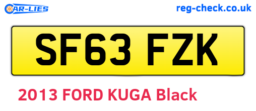 SF63FZK are the vehicle registration plates.