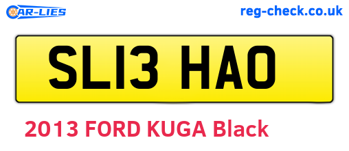 SL13HAO are the vehicle registration plates.