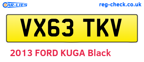 VX63TKV are the vehicle registration plates.