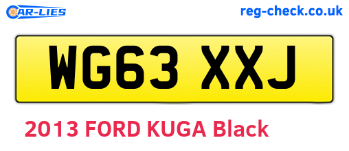 WG63XXJ are the vehicle registration plates.