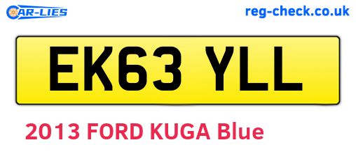 EK63YLL are the vehicle registration plates.