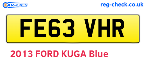 FE63VHR are the vehicle registration plates.