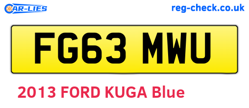 FG63MWU are the vehicle registration plates.