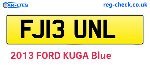 FJ13UNL are the vehicle registration plates.