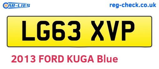 LG63XVP are the vehicle registration plates.