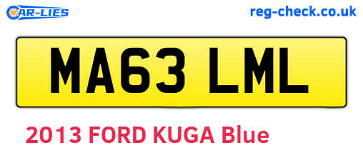 MA63LML are the vehicle registration plates.