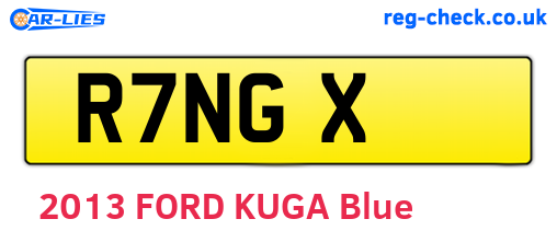 R7NGX are the vehicle registration plates.