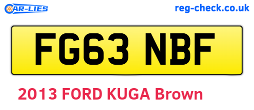 FG63NBF are the vehicle registration plates.
