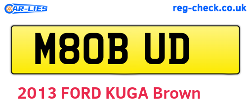 M80BUD are the vehicle registration plates.