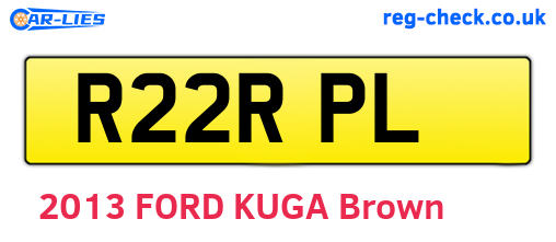 R22RPL are the vehicle registration plates.