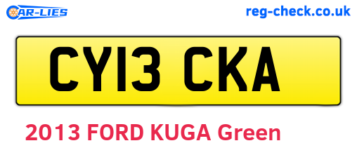 CY13CKA are the vehicle registration plates.