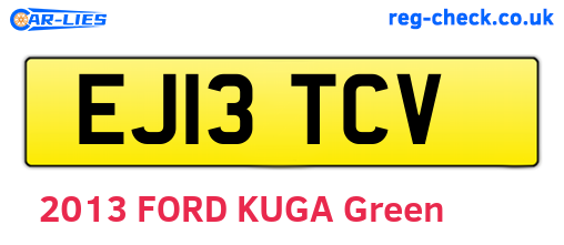 EJ13TCV are the vehicle registration plates.