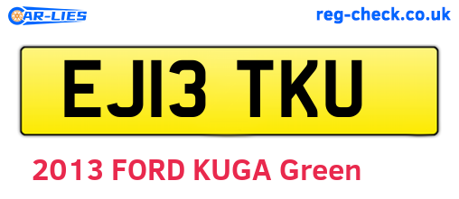 EJ13TKU are the vehicle registration plates.