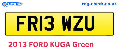 FR13WZU are the vehicle registration plates.