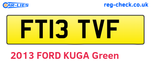FT13TVF are the vehicle registration plates.