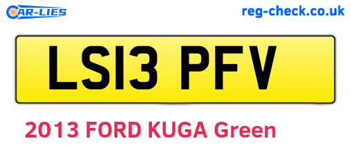 LS13PFV are the vehicle registration plates.